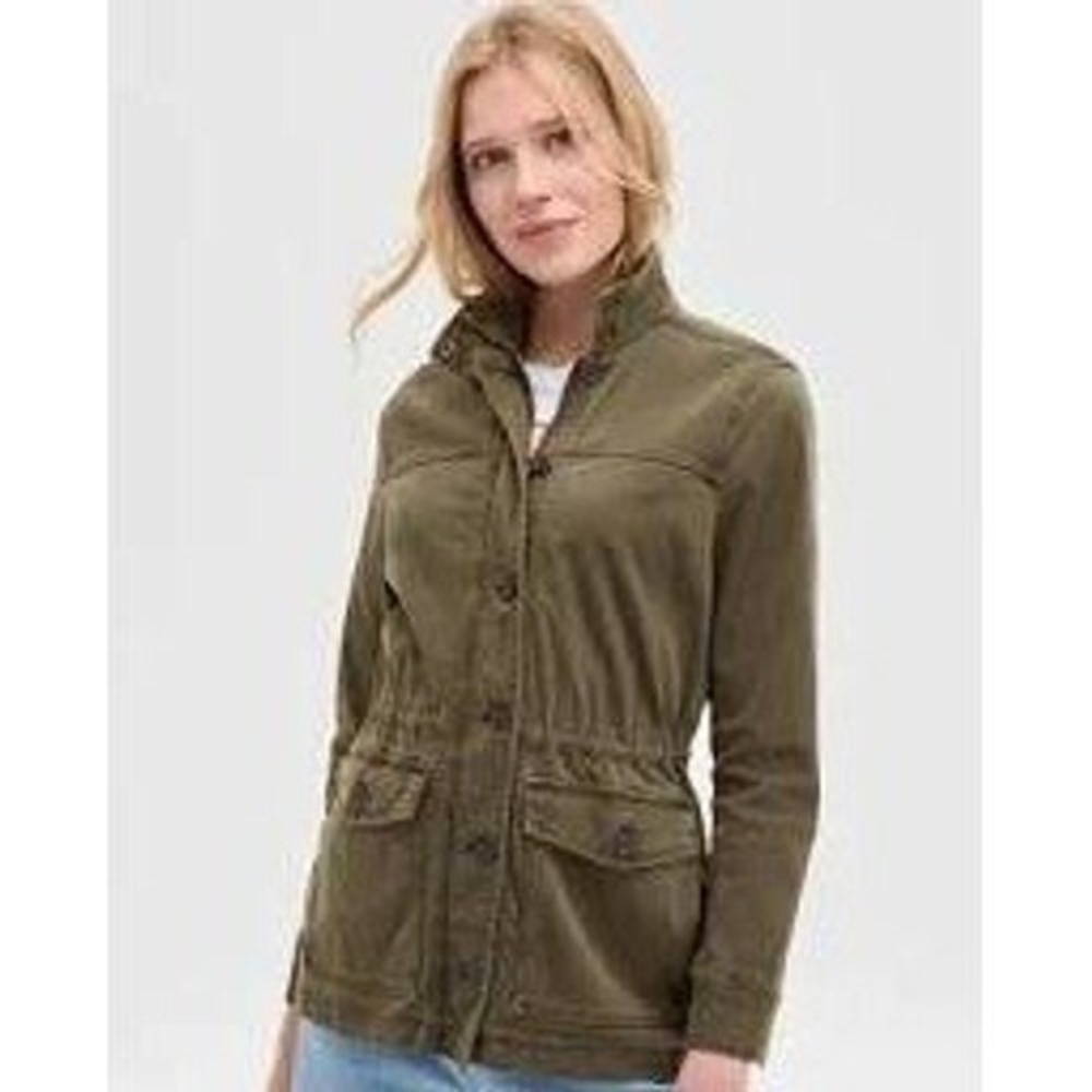 Lucky Brand Jacket Green Utility Cargo Pockets Womens Extra Small Olive Army - Picture 1 of 9